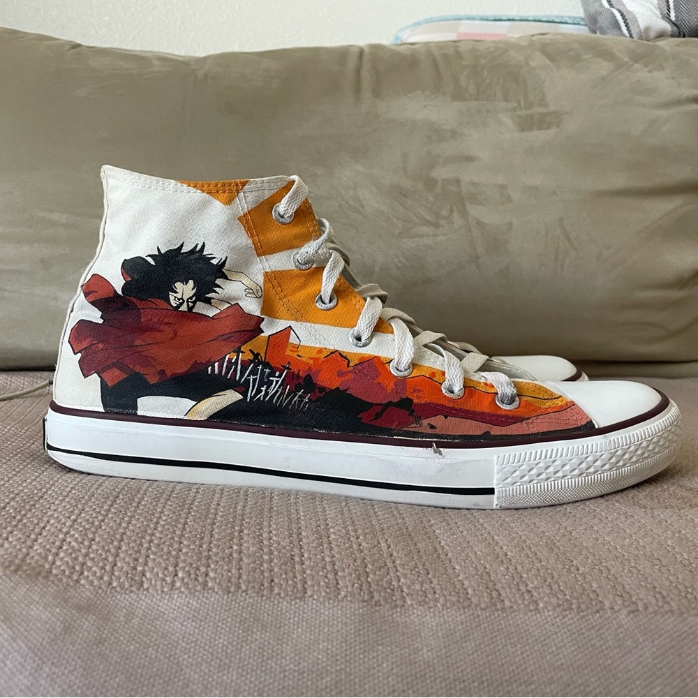 Warrior 1927 sneaker samurai champloo custom Mugen and jin anime show chuck